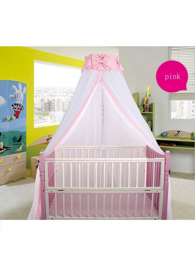 CdyBox Breathable Crib Netting Bed Curtains Canopy For Kids Mosquito Net Bedroom Decor (Pink Mosquito Net) - Image 2