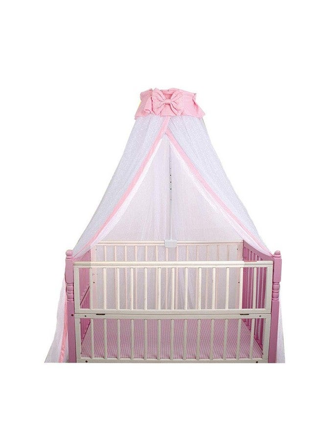CdyBox Breathable Crib Netting Bed Curtains Canopy For Kids Mosquito Net Bedroom Decor (Pink Mosquito Net) - Image 1
