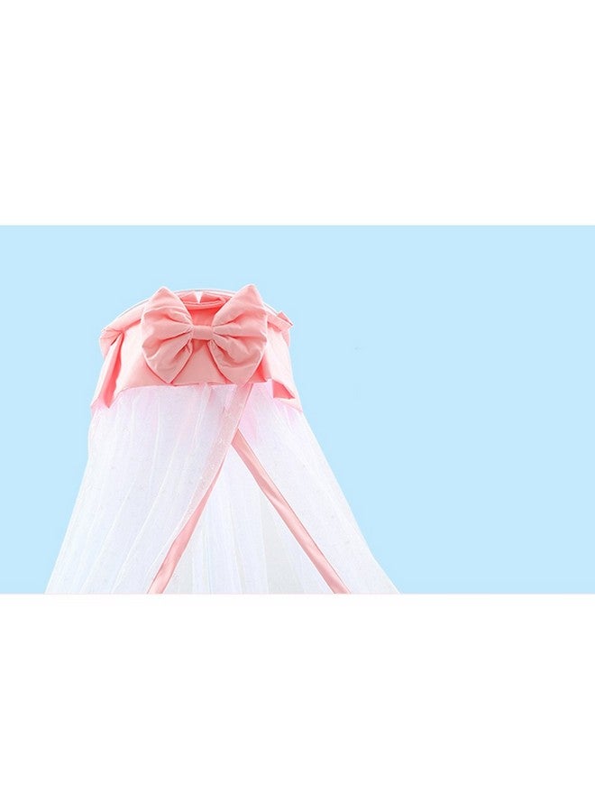 CdyBox Breathable Crib Netting Bed Curtains Canopy For Kids Mosquito Net Bedroom Decor (Pink Mosquito Net) - Image 4