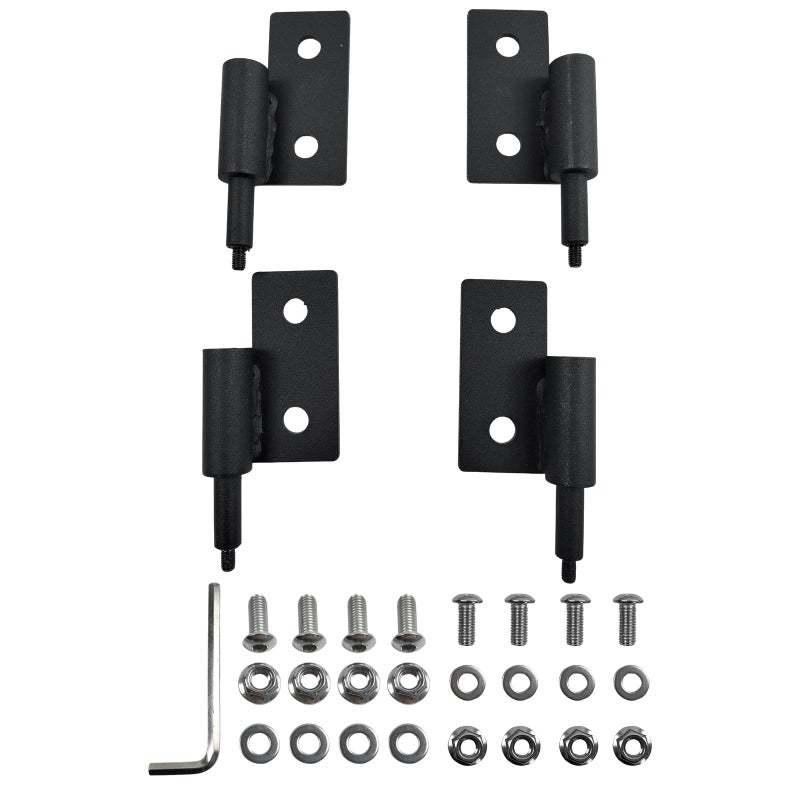 Hilopexi 4Pcs Door Hinge Kit for Jeep Wrangler JK JKU 0717 24 Door Front Rear Steel Black Half Tube Summer Doors Hinges Replacement Jk Front 4 pcs - Image 2