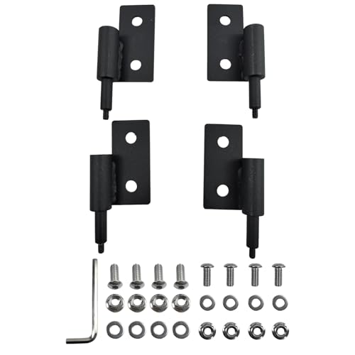 Hilopexi 4Pcs Door Hinge Kit for Jeep Wrangler JK JKU 0717 24 Door Front Rear Steel Black Half Tube Summer Doors Hinges Replacement Jk Front 4 pcs - Image 1