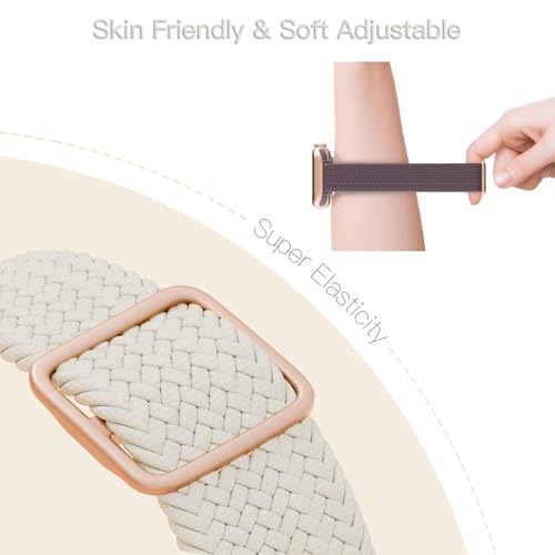 DYKEISS 4 Pack Slim Braided Stretchy Compatible with Apple Watch Band 38mm 42mm 40mm 44mm 41mm 45mm 46mm 49mm Women Men, Solo Loop Nylon Thin Strap for iWatch Series 11 10 9 8 7 SE 6 5 4 3 Ultra - Image 4
