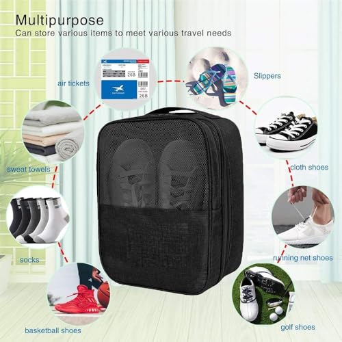 Storescent Compact Shoe Bag/Organizer/Pouch | Protect 3 Pairs of Shoes | Perfect for Travel and Daily Storage (Assorted Color) - Image 3