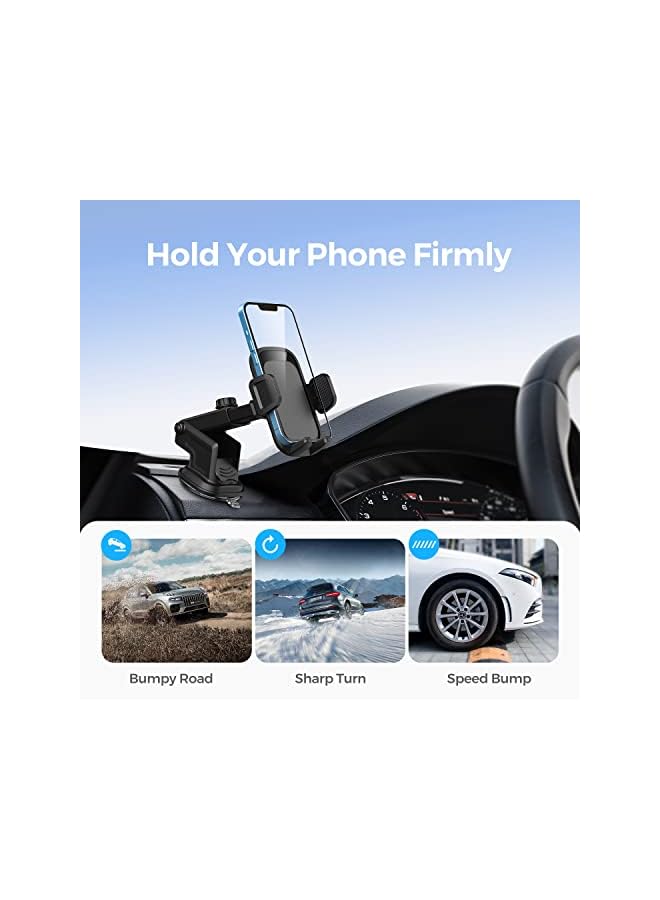 Yamdrok Car Phone Holder, Air Vent Mount, Dashboard Phone Holder Auto Suction Cup for Windshield/Smooth Desktop/Tile Wall, 360° Rotation&Extended Arm, Compatible with iPhone, Samsung, All 4''-7'' - Image 2