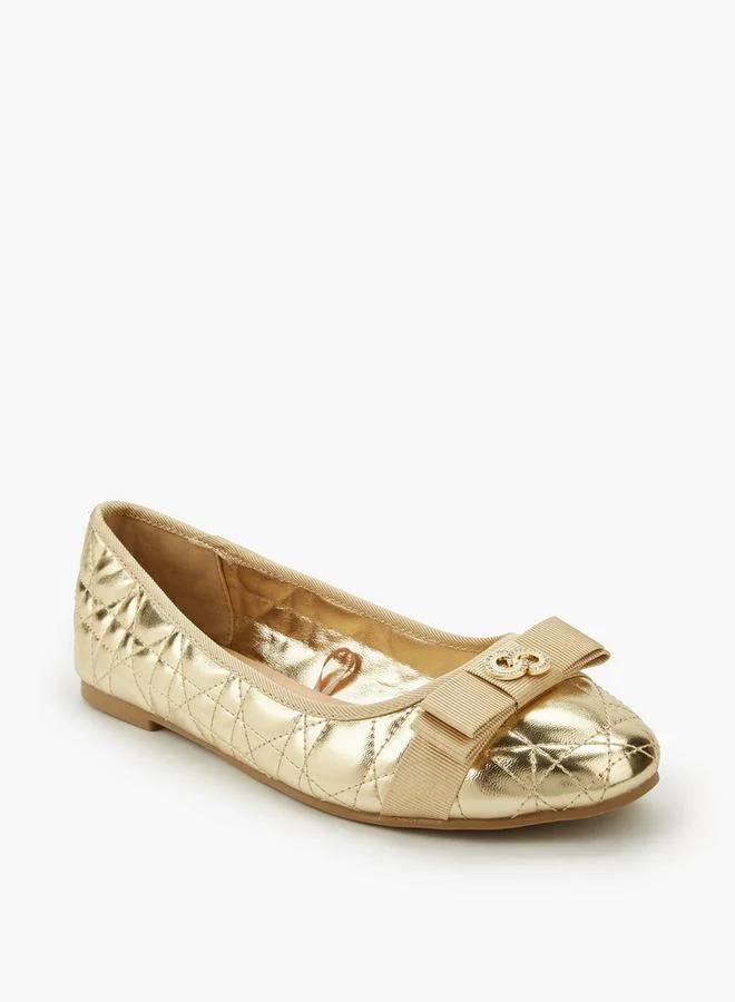 سيليست Women Quilted Bow Embellished Ballerina Shoes