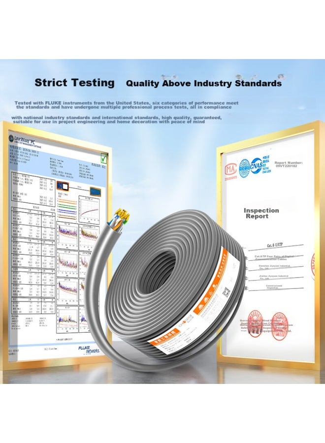 CHOSEAL Akihabara Cat6 Gigabit Ethernet Cable Cat6 Pure Copper Core Unshielded Engineering Home Computer Network Monitoring Wiring Box Cable 100 Meters Qs2619a - Image 1