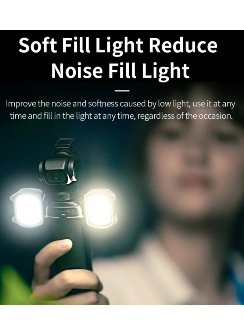 Generic 1PCS Magnetic Cat Ear Fill Light for DJI Pocket 3 - Portable, Multifunctional, and Adjustable with USB Charging - White, Warm, and Soft Light Modes - Includes Expansion Rack Accessories  - Image 3