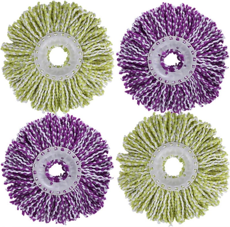 Microfiber Spin Mop Refills Head Mop Head Refills for Spin Mop Spin Mop Replacement Head Mop Replacement Heads for 360° Spinning (Pack : 2 Pack) (4 Pack) - Image 1