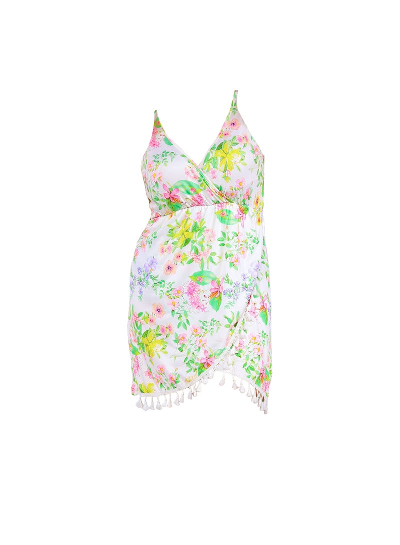 Dadoush Women's summer floral print nightgown from Daadoush - Image 1