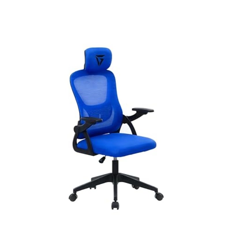 Apex Champ V2 Gaming Chair Blue Edition, Breathable Mesh Back, 100mm Height Adjustment - Image 2