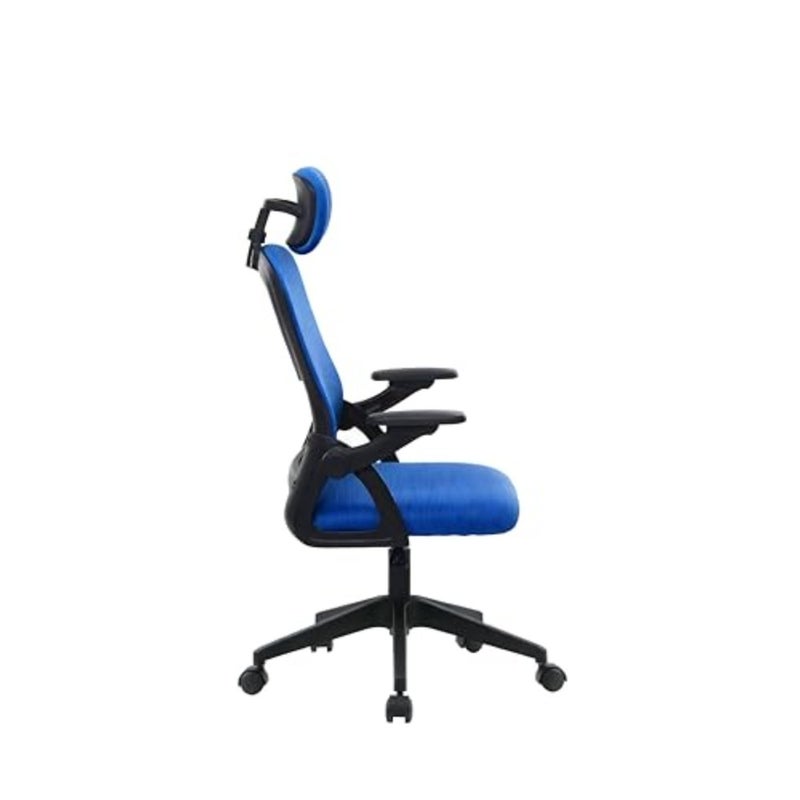 Apex Champ V2 Gaming Chair Blue Edition, Breathable Mesh Back, 100mm Height Adjustment - Image 3