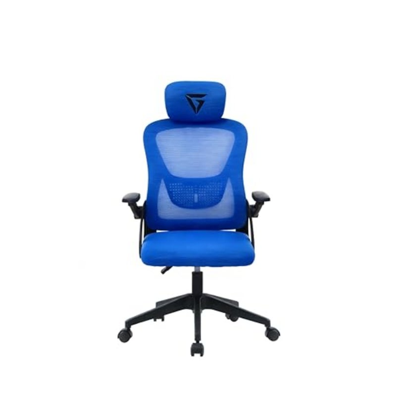 Apex Champ V2 Gaming Chair Blue Edition, Breathable Mesh Back, 100mm Height Adjustment - Image 1