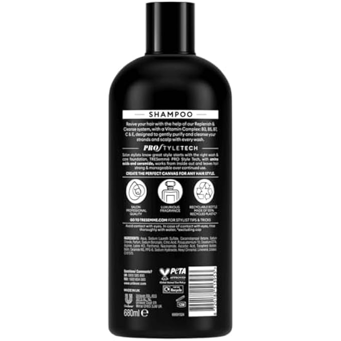 Tresemme REPLENISH & CLEANSE WITH A VITAMIN COMPLEX SHAMPOO FOR GREASY HAIR 6 X 680 ML - Image 3