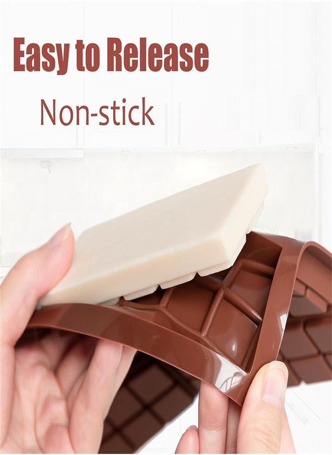 Generic - Chocolate Bar Mold, Non-Stick Chocolate Molds with 100pcs Storage Bags, Silicone Rectangle Deep Chocolate Bar Mold for Milk Chocolate Bar,Dubai Chocolate Bar Pistachio - Image 1