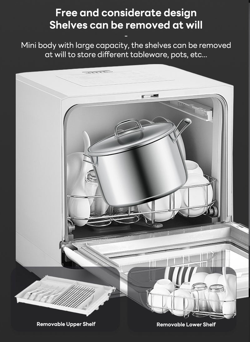 Sharpdo Portable Dishwasher, Installation-Easy Energy-Saving Portable Dishwasher With 5-Liter Water Per Time, Tableware Capacity for 8 People - Image 2