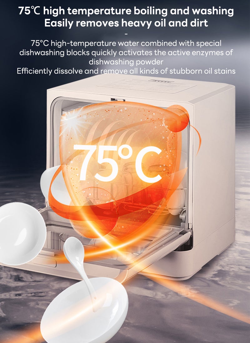 Sharpdo Portable Dishwasher, Installation-Easy Energy-Saving Portable Dishwasher With 5-Liter Water Per Time, Tableware Capacity for 8 People - Image 3