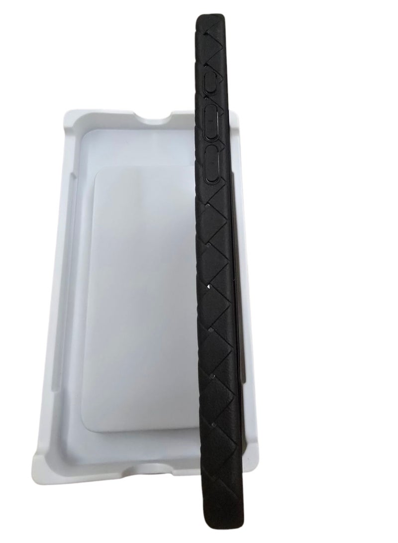 جراب لهاتف 16برو ماكس ، مصنوع من نسيج كامل، ملمس الجلد، أداة مبتكرة تجمع بين الحماية القصوى والتصميم الأنيق، باستخدام مواد عالية الجودة وتقنيات متقدمة، اللون: (أسود) - Image 5