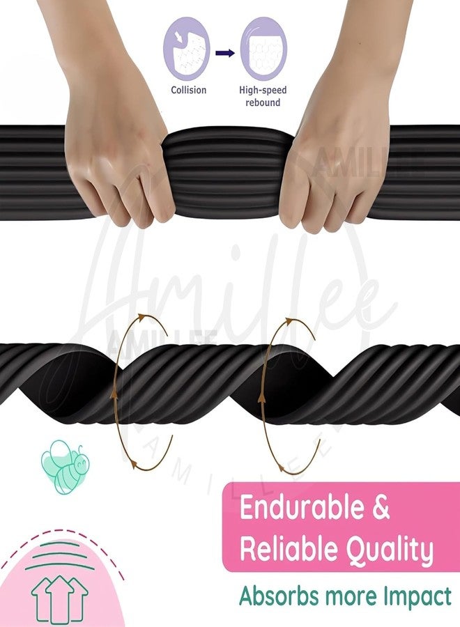Amillee Baby Proofing Flat Edge Protector - 2 Meter Safety Strip, Furniture Adjustable Dense Edge Guard for Kids Safety, High Shock Absorbent Edges Protector, Baby Safety Products (Black) - Image 5