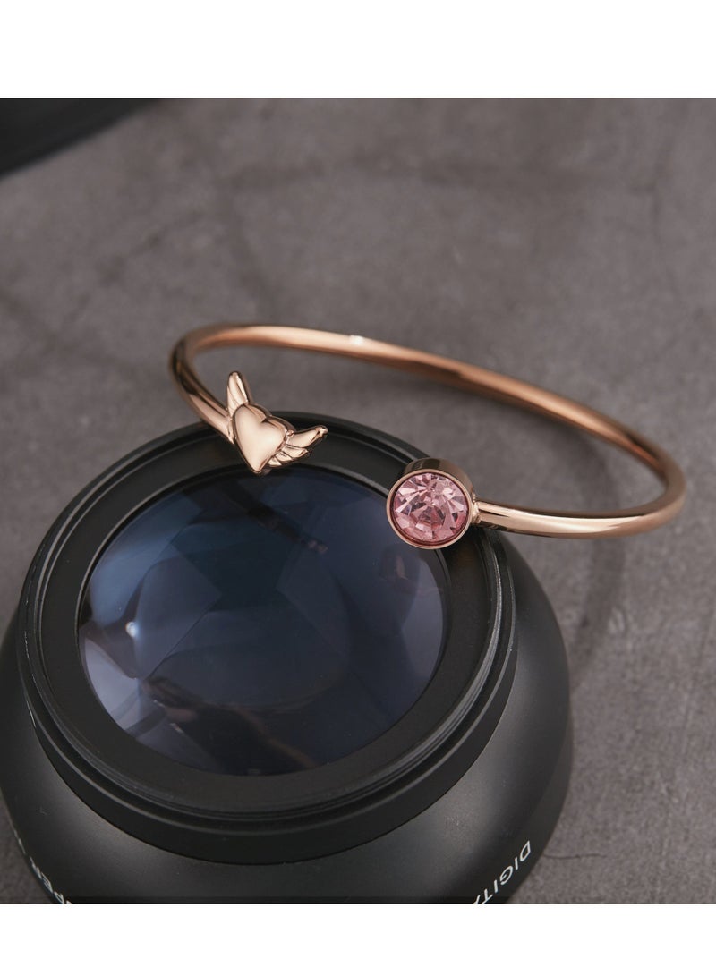 زنك سوار زينك النسائي المصنوع من الستانلس ستيل باللون الوردي الذهبي | ZFBG006RGPN - Image 3