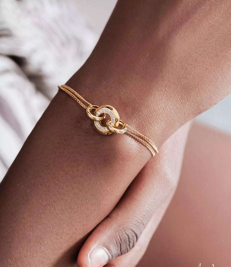 Ruby Art Gold 18K Pure Gold Bracelet for women  Gold bracelet with gem ring  - 6.35Gram - Image 2