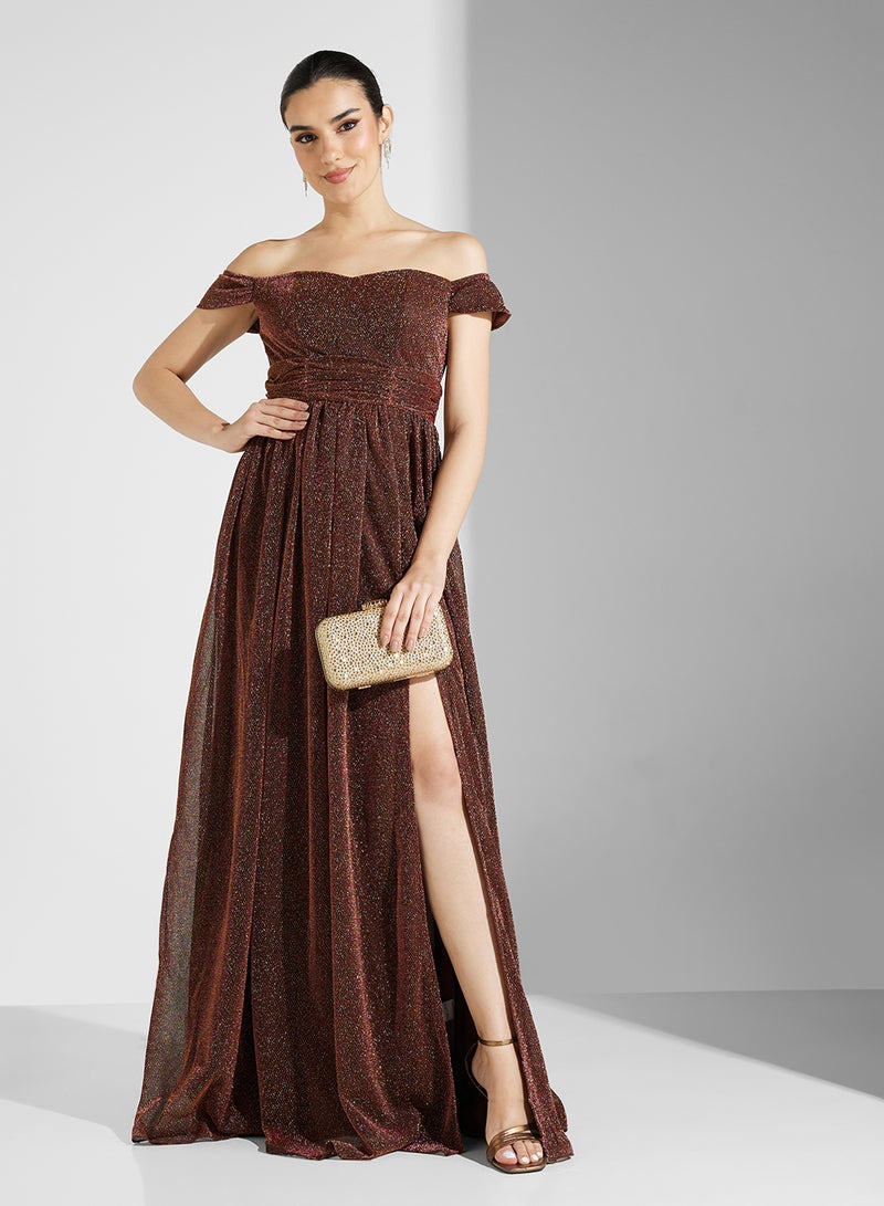 Ella Limited Edition Off-Shoulder Sparkle Dress  - Image 1