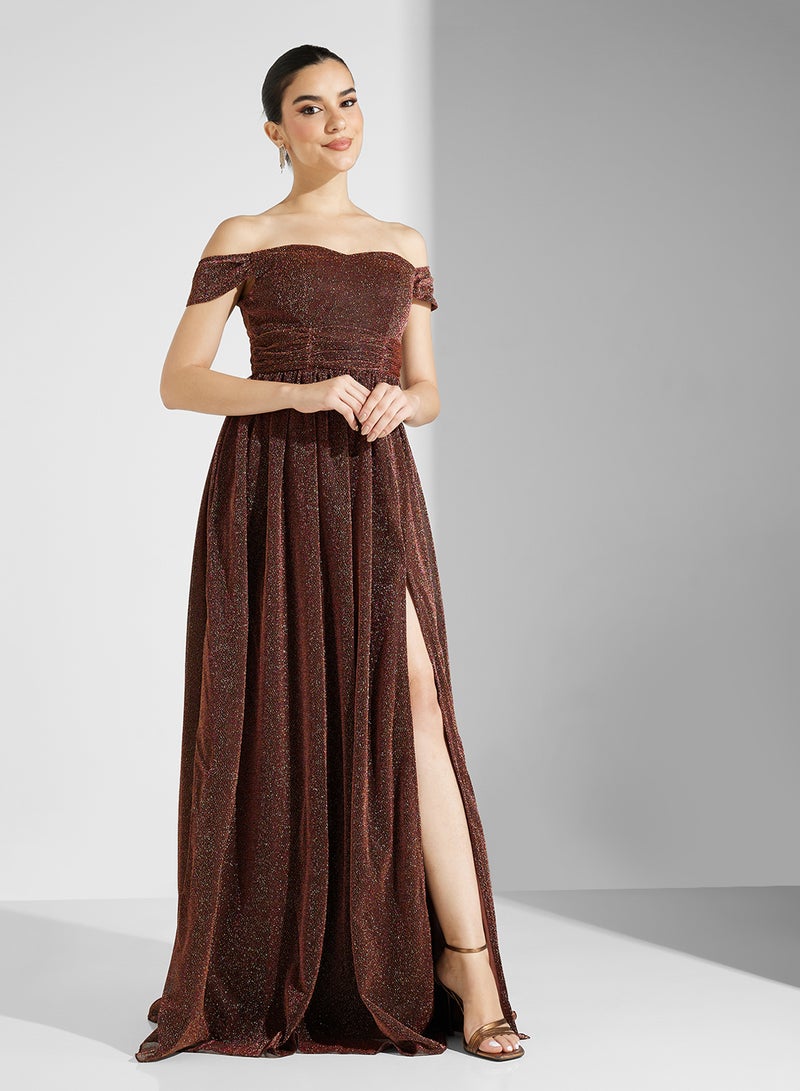 Ella Limited Edition Off-Shoulder Sparkle Dress  - Image 4