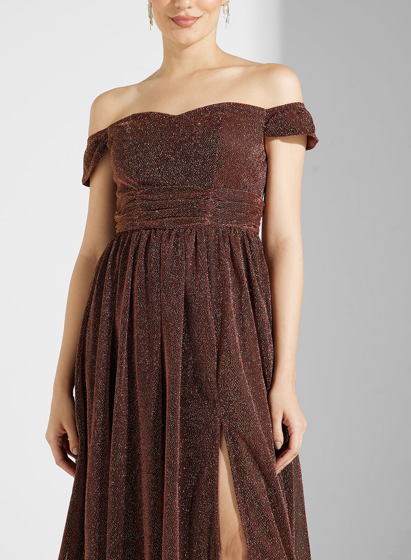 Ella Limited Edition Off-Shoulder Sparkle Dress  - Image 3
