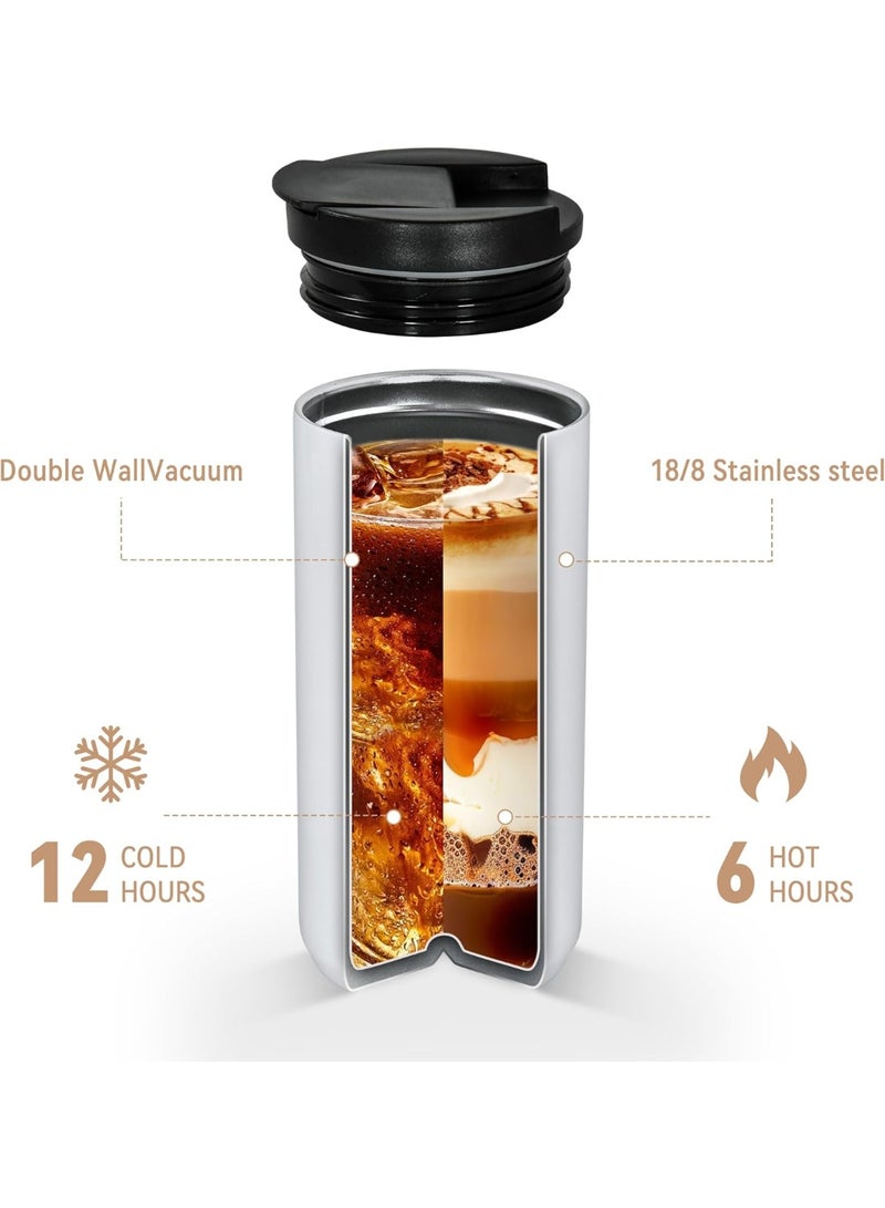 ROEIEIS Insulated Coffee Mug 14oz,Travel Coffee Tumbler,Vacuum Insulated Coffee Mug with Leak Proof Screw Lid Coffee Cup for Men and Women for Hot & Cold Drinks - Image 4