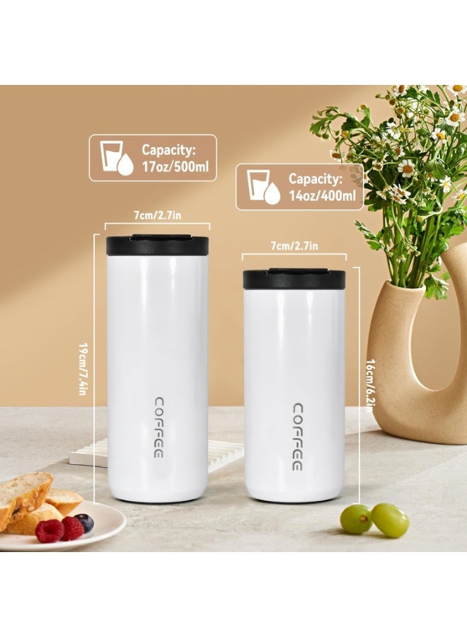ROEIEIS Insulated Coffee Mug 14oz,Travel Coffee Tumbler,Vacuum Insulated Coffee Mug with Leak Proof Screw Lid Coffee Cup for Men and Women for Hot & Cold Drinks - Image 5