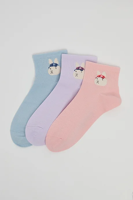 R&b 3 Pack Patterned Ankle Socks