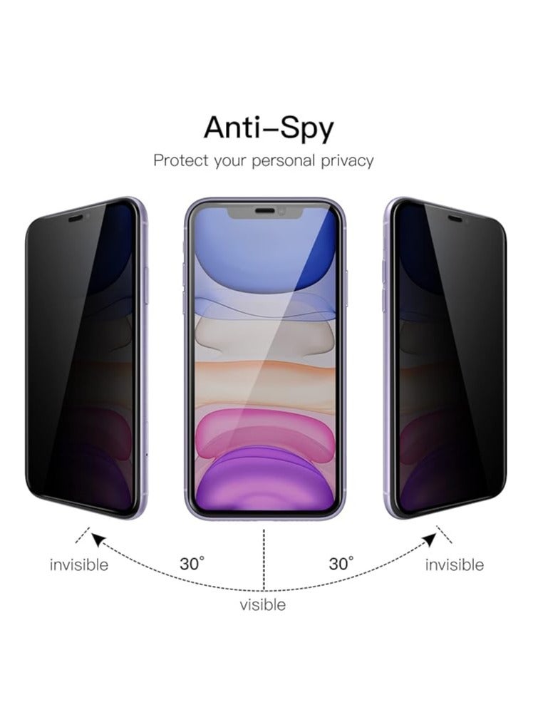Denx Privacy Screen Protector for iPhone 11/XR, Tempered Glass Anti-Spy Bubble Free Case Friendly Easy Installation Film for iPhone 11/XR, 6.1 Inch - Image 2