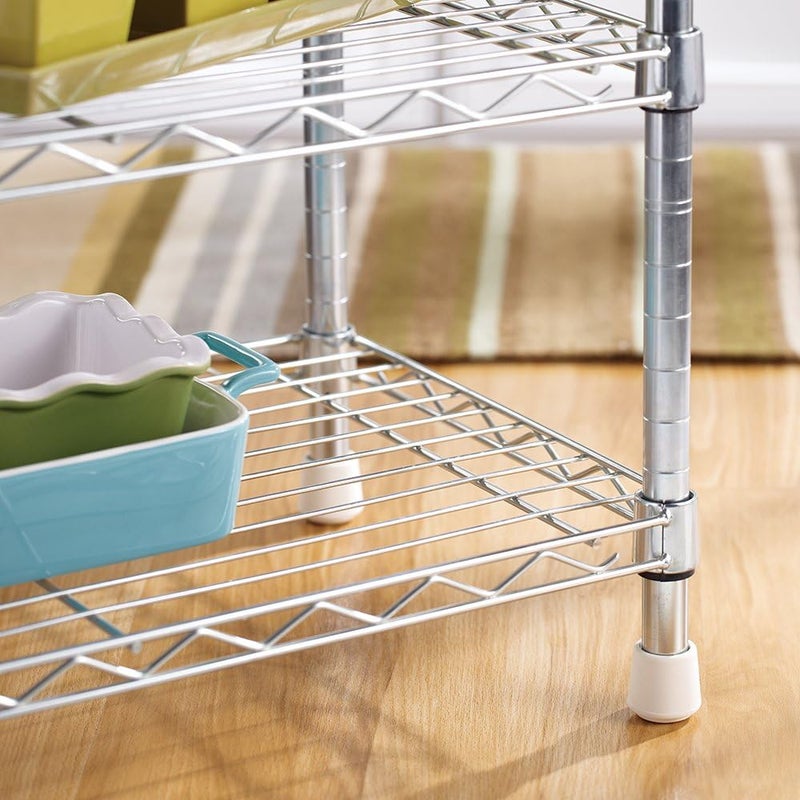 SoftTouch غطاء قاعدة كرسي معدني قابل للطي من مطاط سوفت تاتش 78 بوصة، أبيض، 4 قطع - Image 3