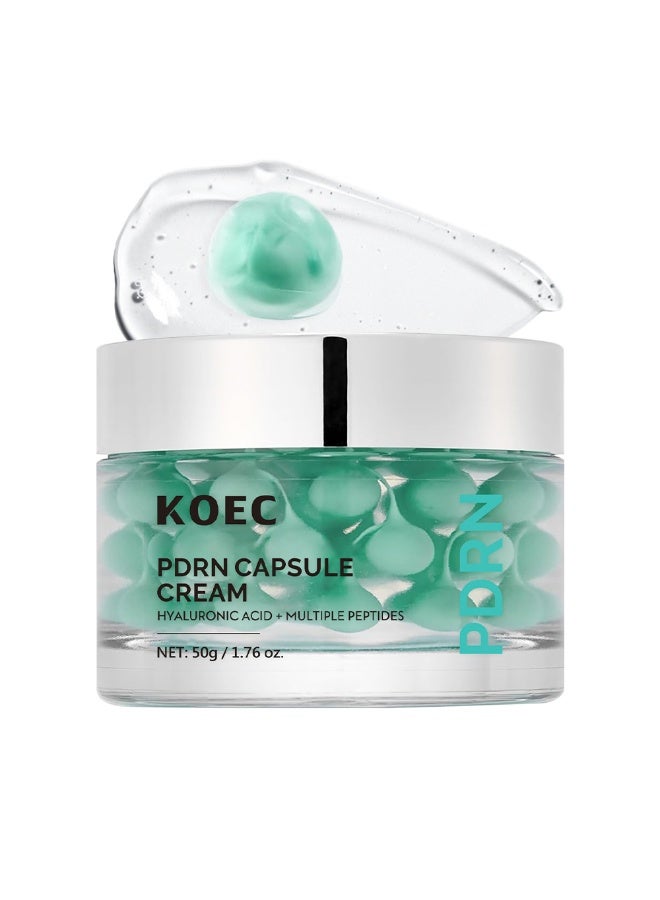 ك أو إي سي كريم كبسولة PDRN 100، مرطب الوجه المرطب مع 100،000 جزء في المليون PDRN، حمض الهيالورونيك، 9 الببتيدات، كريم مغذي لتثبيت وسحب، العناية بالبشرة الكورية (1.69 أوقية فلورية) - Image 1