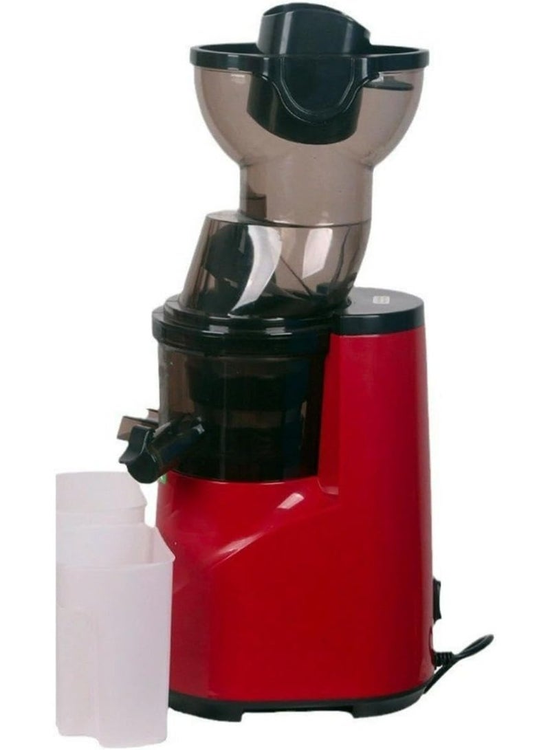 Tradeo Electric Slow Juicer, Cold Press Masticating Design, Large Feed Chute, Red and Black - Image 1