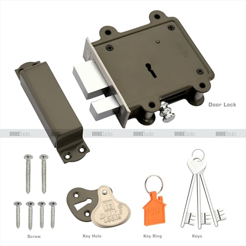 DUKE Door Lock 8 Lever (Grey, Chrome Finish) - Image 3
