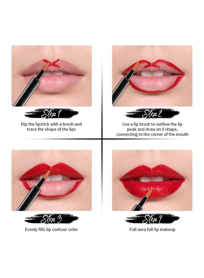 DUcare Lip Brush Retractable Professional Lipstick Brush Travel Portable Vanity Lip Scrub Brush Gloss Makeup Brush Tool (Black)  - Image 3