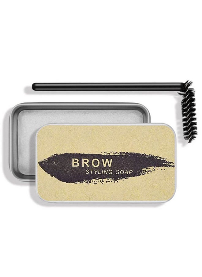 BEAUTY GLAZED Eyebrow Soap Kit, 4D Brows Gel Long Lasting Eyebrow Setting Gel Waterproof Eyebrow Makeup Balm Pomade Cosmetics (0.7 Ounce (Pack Of 1))  - Image 1