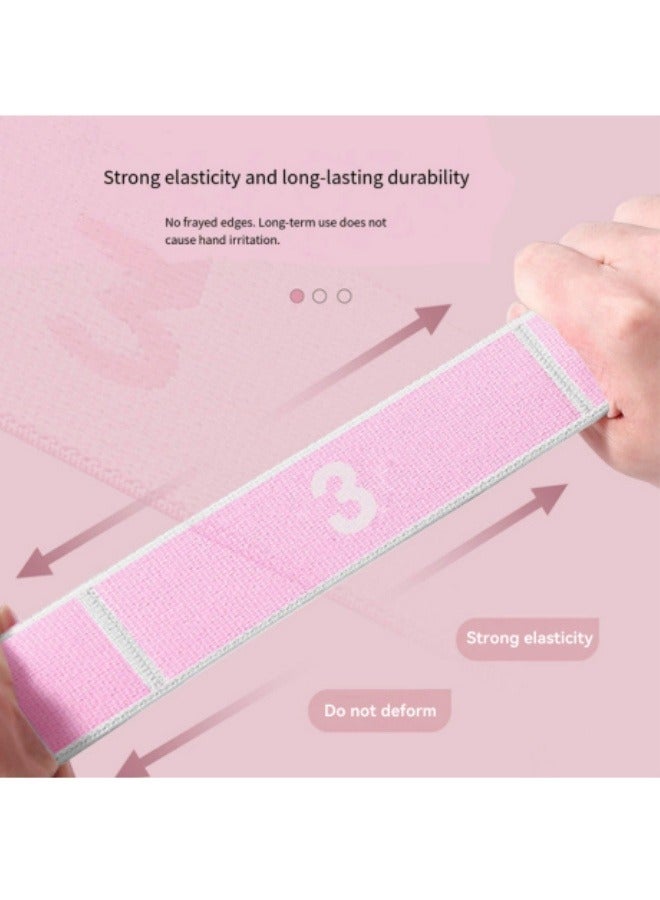 Yoga Elastic Band Open Shoulder Beauty Back Fitness Resistance Band Segmented Digital Stretching Belt Tension Rope Pink - Image 4