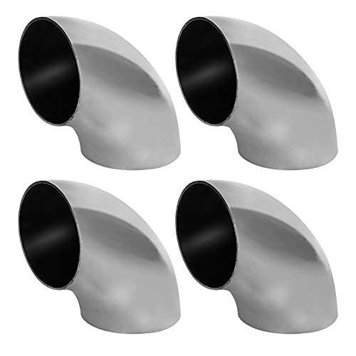 ZOEYES 4 PCS Stainless Steel Exhaust Elbow 25Mandrel Bend Elbow Thickness 16GA065Wall SS304 Stainless Elbow for Car Modified Exhaust Elbow Pipe Stair Handrail 90 Degree - Image 1