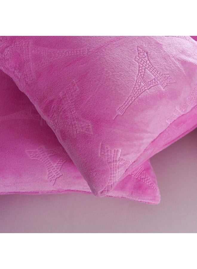 Pan Home Eiffel Tower 4-Piece  Comforter Set With Toy135X220Cm - Pink - Image 4