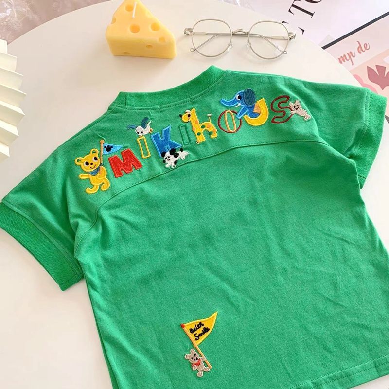 Boys And Girls Cotton New Summer Cartoon Embroidered Cute Baby Half-Sleeved Children'S T-Shirt Stylishness Trendy Short-Sleeved T-Shirt - Image 5