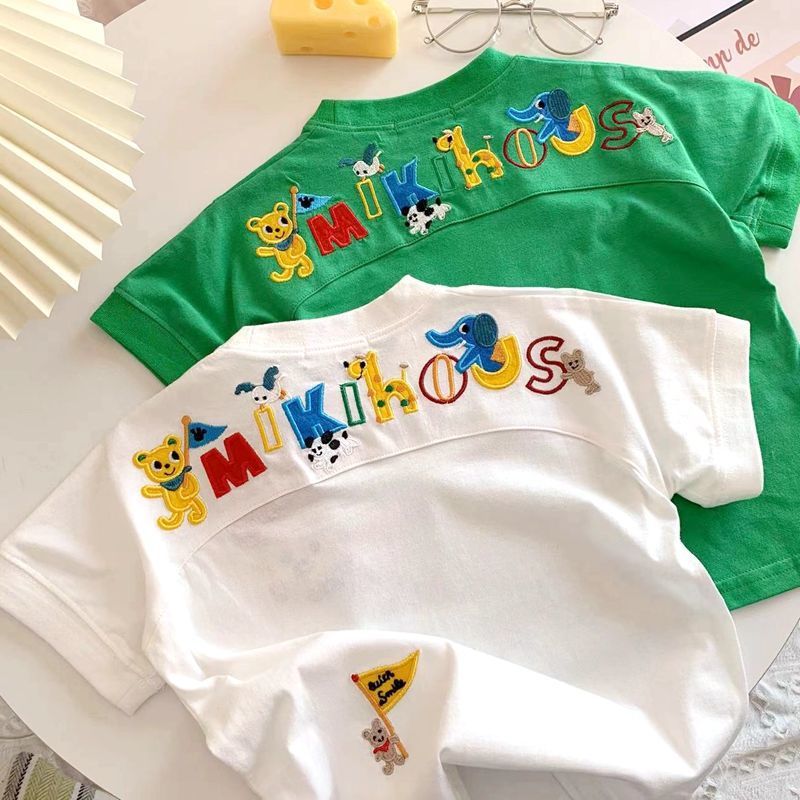 Boys And Girls Cotton New Summer Cartoon Embroidered Cute Baby Half-Sleeved Children'S T-Shirt Stylishness Trendy Short-Sleeved T-Shirt - Image 2