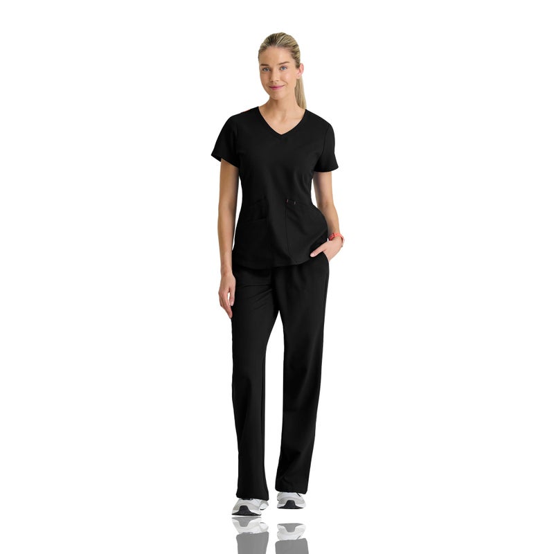BARCO STRONG Zoe Classic Fit Scrub Top & Pant Set for Women â€“ Black, Up to 70Â°C Wash, Natural Stretch, Moisture Wicking, Anti-Static, Quick-Shed â€“ Medium, Petite Fit - Image 1