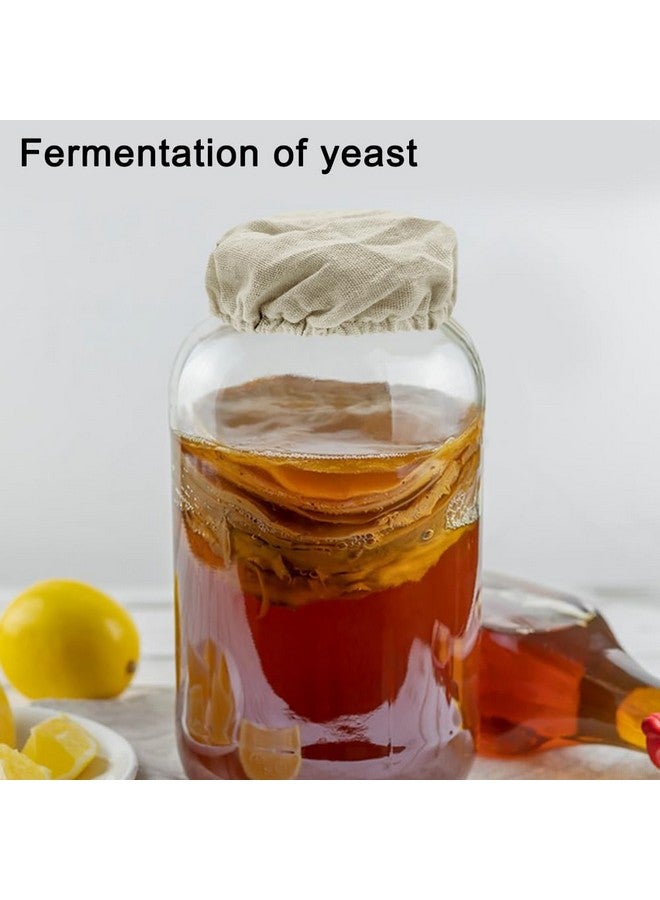 دانزي إكس مجموعة من 4 أغطية برطمانات العجين المخمر من DanziX، غطاء تخمير الخبز قابل لإعادة الاستخدام وجيد التهوية، أغطية برطمانات قماشية تناسب فم البرطمانات من 3 إلى 4 بوصات - Image 5