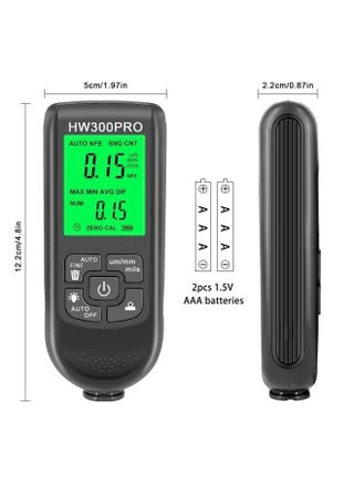 جهاز قياس سمك طلاء السيارات HW-300PRO ، مقياس طلاء Fe & NFe تلقائي 0-2000UM مع أدوات طلاء السيارات اليدوية (أسود) - pzsku/ZFBF8B5E04205BEA2242EZ/45/_/1710484064/4c306cda-0b9f-43ed-9cbb-7121339c34a3