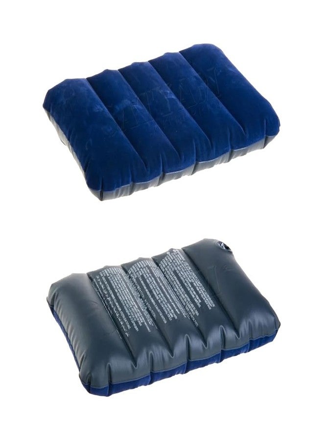 OffyBird Inflatable Air Pillow for Travel, Velvet Camping Air Pillow, Comfortable Travel Pillow for Airplane, Portable Air Cushion for Train, Backpacking, and Hiking Pack of 2 - Image 1