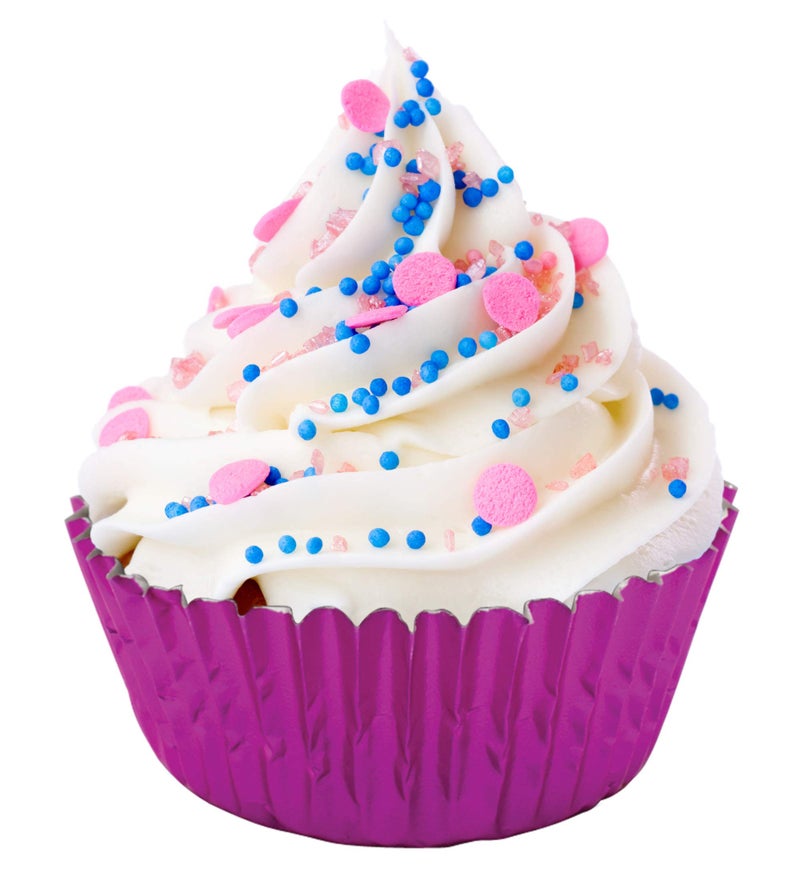 Fox Run Hot Pink Foil Muffin and Cupcake Liners Set of 32 Standard Size Wrappers