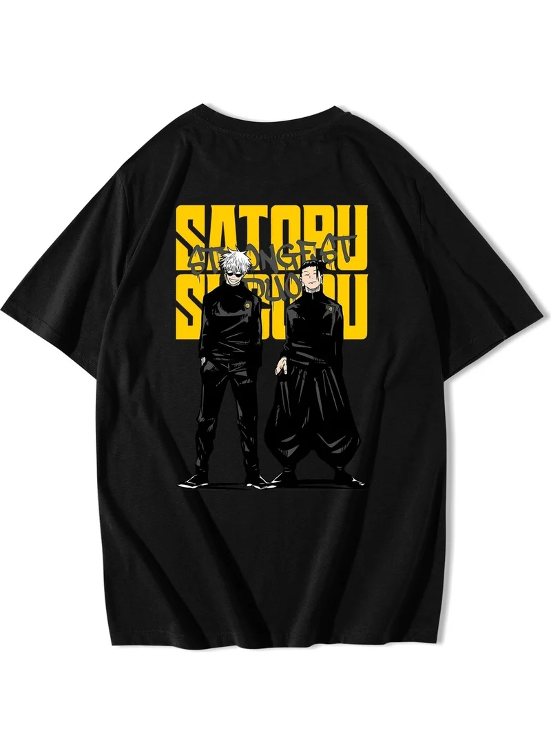 بي ار زد كولكشن Unisex Oversize Anime Jujutsu Kaisen Satosugu T-Shirt