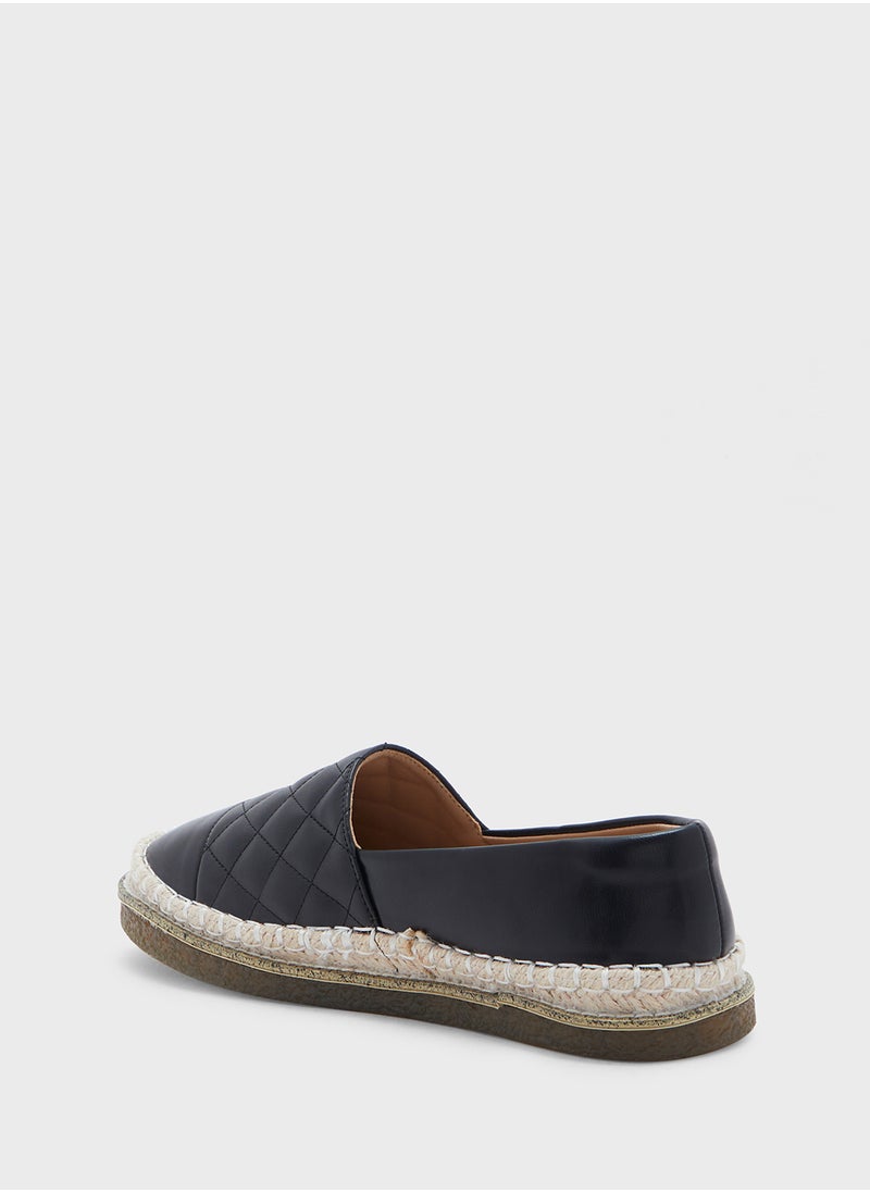 ELLA - Quilted Slip On Espadrille - Image 1