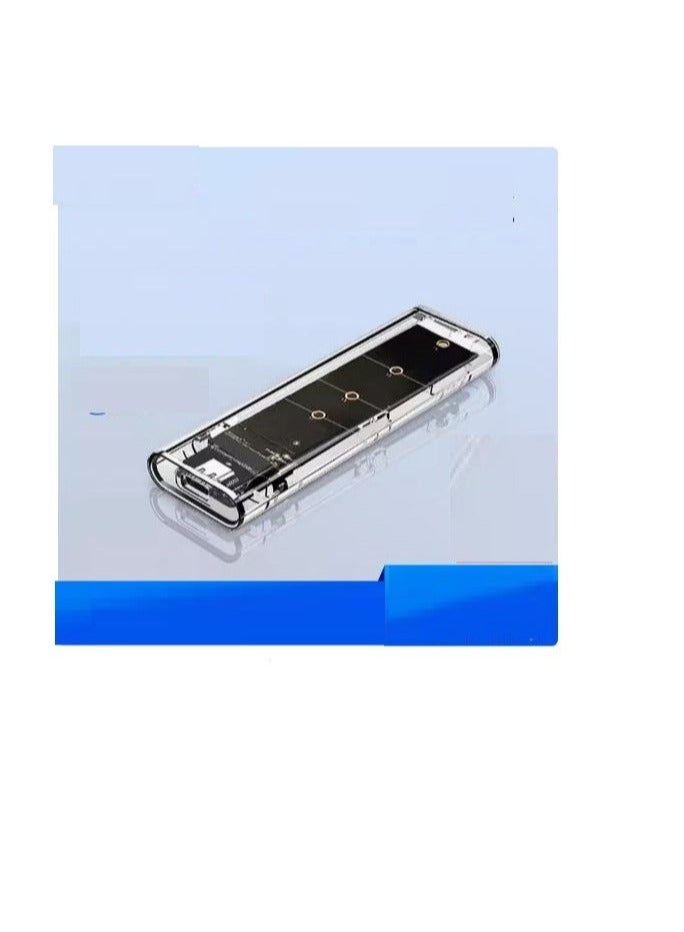 Transparent m.2 SSD enclosure SATA/M.2/NVME dual protocol NGFF to USB3.1 high speed hard disk enclosure reader with internal hard drive 256GB - Image 4